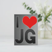I Love JG Briefkaart (Staand voorkant)