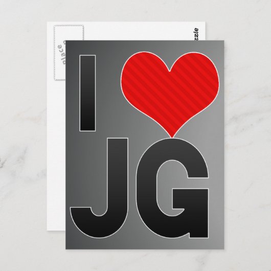 I Love JG Briefkaart (Voorkant / Achterkant)