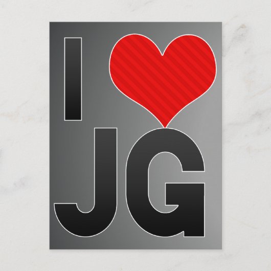 I Love JG Briefkaart (Voorkant)
