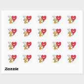 I Love Jigzaag Puzzles Ronde Sticker (Vel)