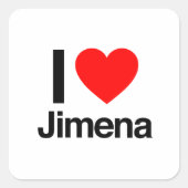 i love jimena vierkante sticker (Voorkant)