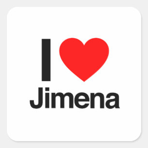 i love jimena vierkante sticker