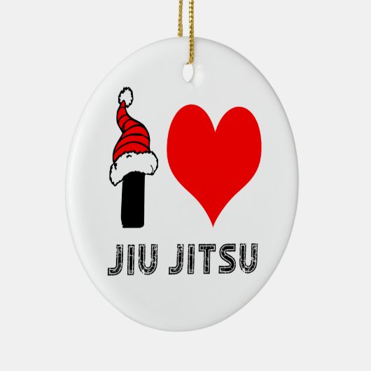 I Love Jiu-Jitsu Design Keramisch Ornament (Rechts)