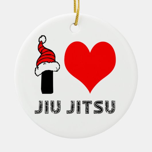 I Love Jiu-Jitsu Design Keramisch Ornament (Voorkant)