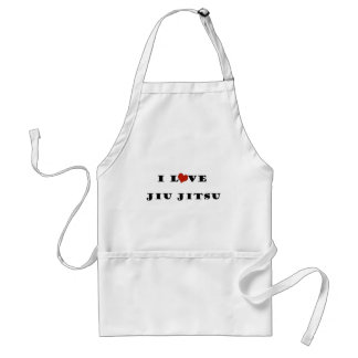 I Love Jiu Jitsu.png Standaard Schort