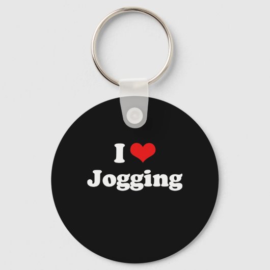I Love Jogging Tshirt Sleutelhanger (Voorkant)