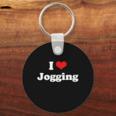 I Love Jogging Tshirt Sleutelhanger (Voorkant)