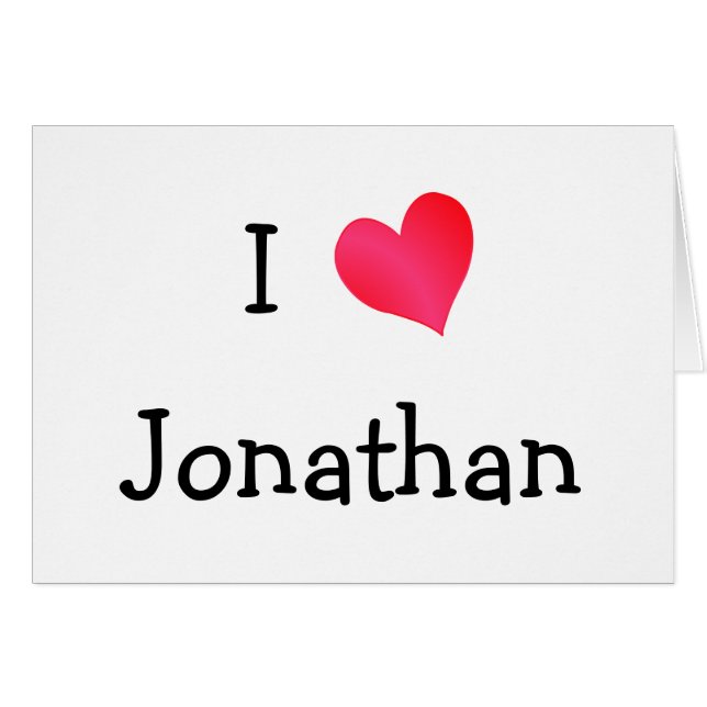 I Love Jonathan (Voorkant Horizontaal)