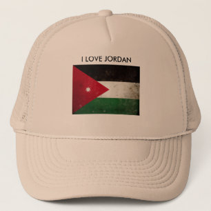 I Love Jordan Flag Trucker Hat Mannen Pet