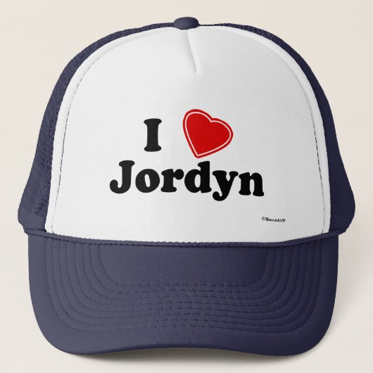 I Love Jordyn Trucker Pet (Voorkant)