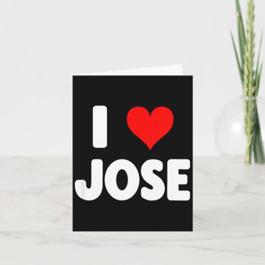 I Love Jose - Heart Kaart (Voorkant)