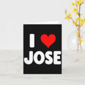 I Love Jose - Heart Kaart (Gele Bloem)