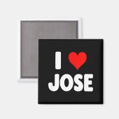 I Love Jose - Heart  Magneet (Voorkant / Achterkant)