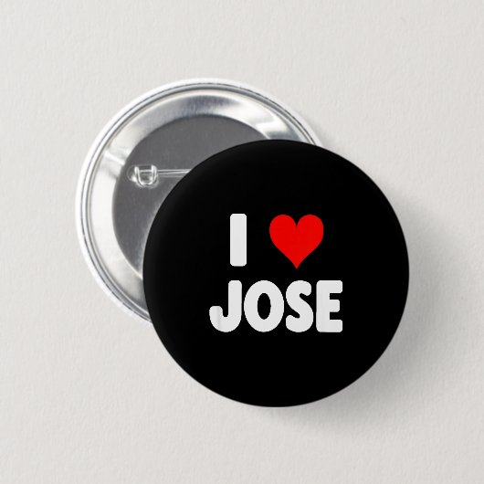 I Love Jose - Heart Ronde Button 5,7 Cm (Voorkant /achterkant)