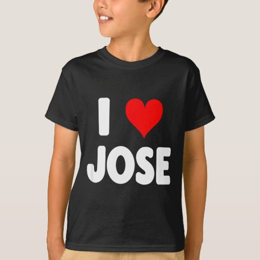 I Love Jose - Heart  T-shirt (Voorkant)