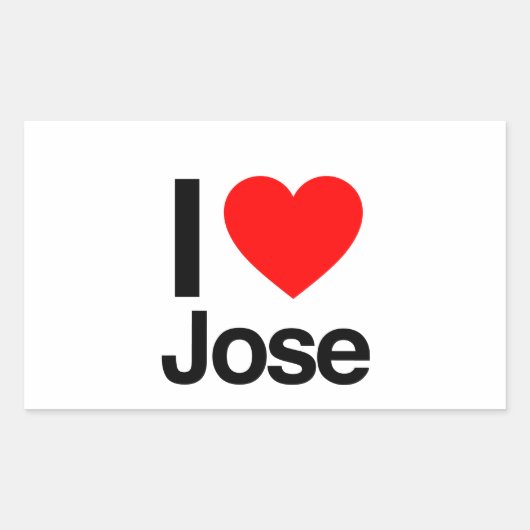 i love jose rechthoekige sticker (Voorkant)