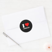 I Love Josiah I Heart Josiah Name Y2k Valentines D Ronde Sticker (Envelop)