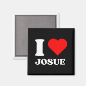 I Love Josue I Heart Josue Name Y2k Valentines Day Magneet (Voorkant / Achterkant)