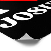 I Love Josue I Heart Josue Name Y2k Valentines Day Poster (Hoek)