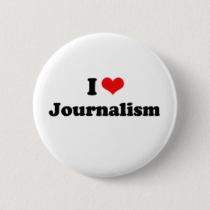 I Love Journalism Tshirt Ronde Button 5,7 Cm