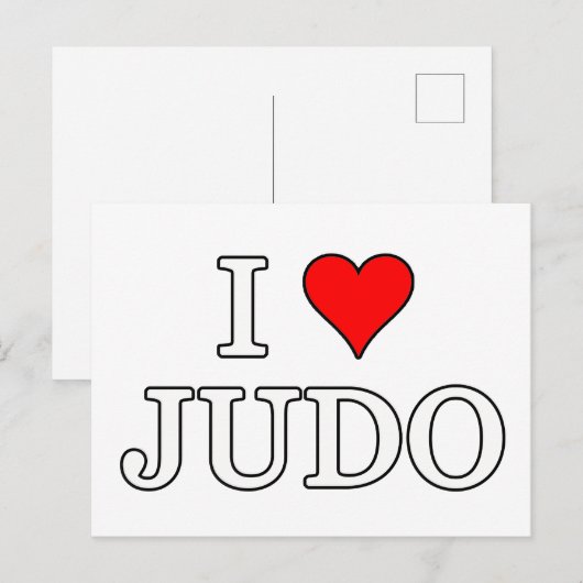 I Love Judo Briefkaart (Voorkant / Achterkant)
