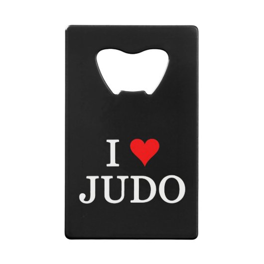 I Love Judo Creditkaart Flessenopener (Voorkant)