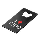 I Love Judo Creditkaart Flessenopener (Achterkant Gekanteld)