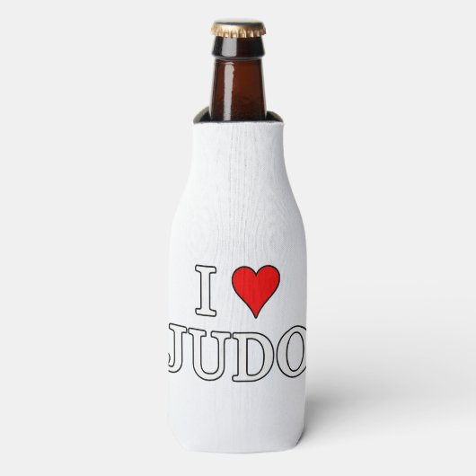 I Love Judo Flesjeskoeler (Fles Voorkant)