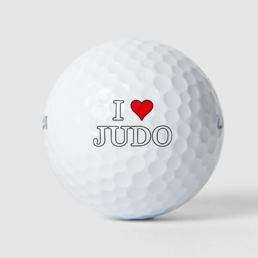 I Love Judo Golfballen (Voorkant)