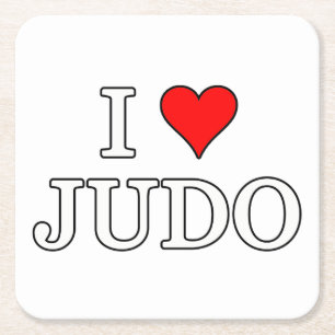 I Love Judo Kartonnen Onderzetters