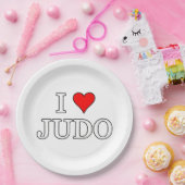 I Love Judo Papieren Bordje (Feest)