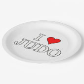 I Love Judo Papieren Bordje (Gekanteld)