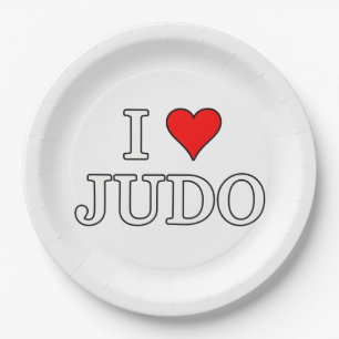 I Love Judo Papieren Bordje