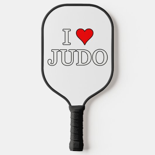 I Love Judo Pickleball Paddle (Achterkant)