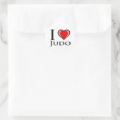 I Love Judo Ronde Sticker (Tas)