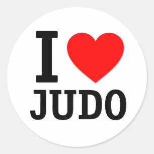 I Love Judo Ronde Sticker