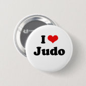 I Love Judo Tshirt Ronde Button 5,7 Cm (Voorkant /achterkant)