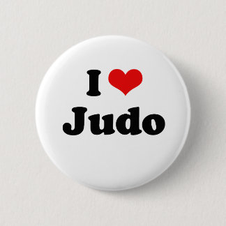I Love Judo Tshirt Ronde Button 5,7 Cm