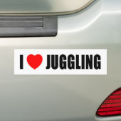 I Love Juggling Bumpersticker (Op auto)