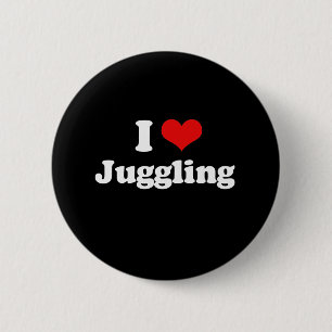 I Love Juggling Tshirt Ronde Button 5,7 Cm