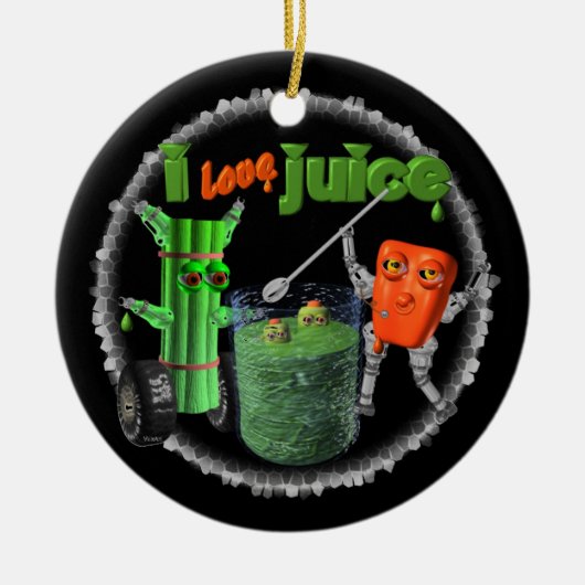 I Love Juice sjabloon 100+ items Keramisch Ornament (Voorkant)