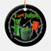 I Love Juice sjabloon 100+ items Keramisch Ornament (Achterkant)