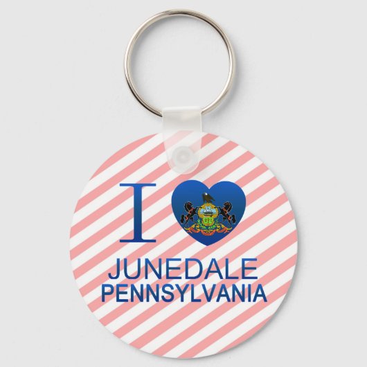 I Love Junedale, PA Sleutelhanger (Voorkant)