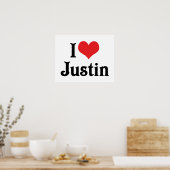 I Love Justin Poster (Keuken)