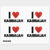 I love Kabbalah Rechthoekige Sticker (Vel)