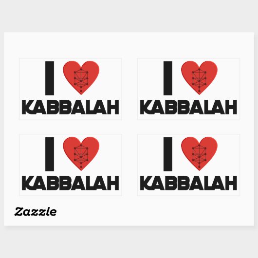 I love Kabbalah Rechthoekige Sticker (Vel)