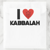 I love Kabbalah Rechthoekige Sticker (Tas)