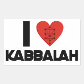 I love Kabbalah Rechthoekige Sticker (Voorkant)