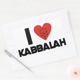 I love Kabbalah Rechthoekige Sticker