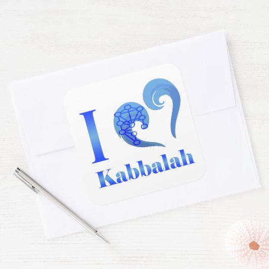 I love Kabbalah Rectangular Sticker (Envelop)